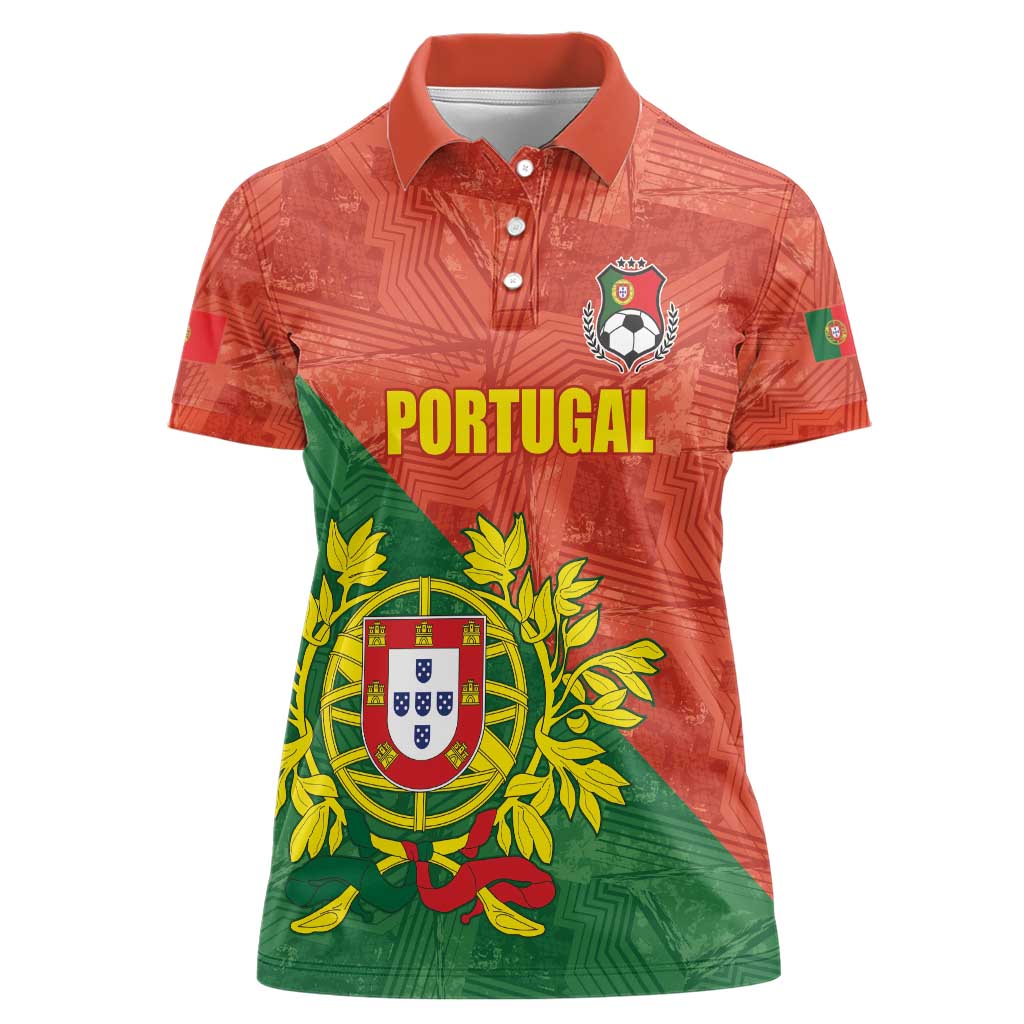 Custom Portugal Football Women Polo Shirt Sporty Style