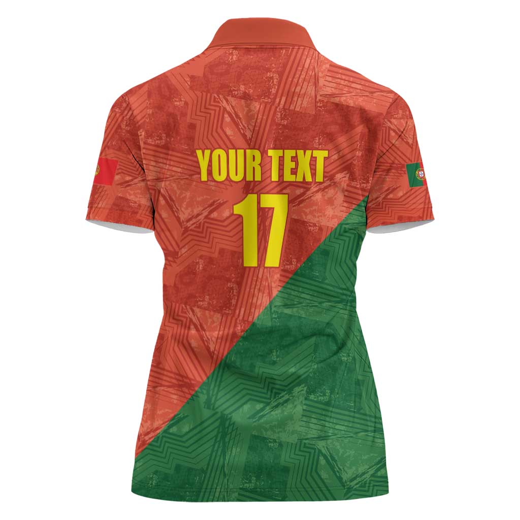 Custom Portugal Football Women Polo Shirt Sporty Style