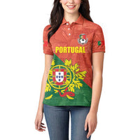 Custom Portugal Football Women Polo Shirt Sporty Style