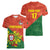 Custom Portugal Football Women V-Neck T-Shirt Sporty Style