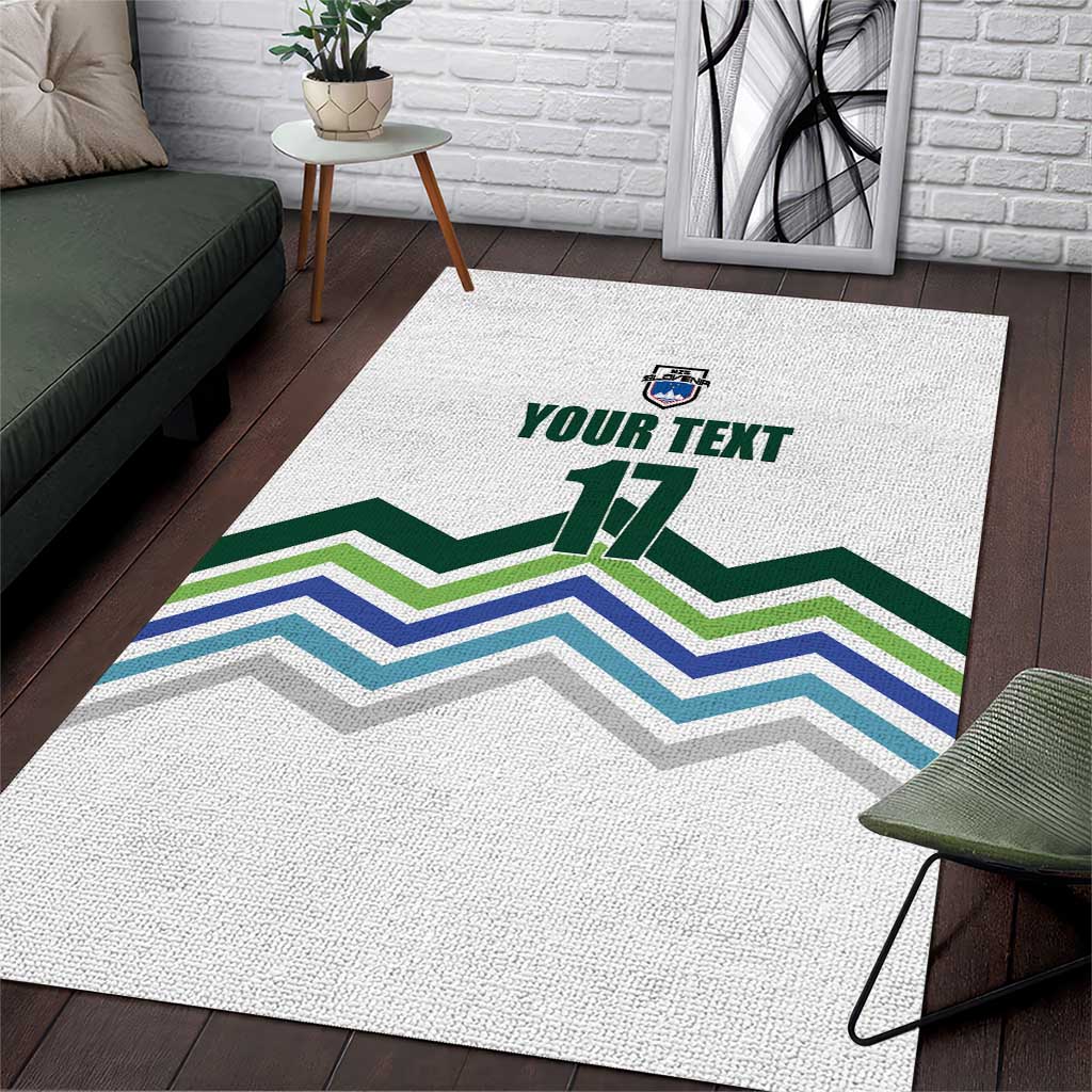 Custom Slovenia Football Area Rug Sporty Style