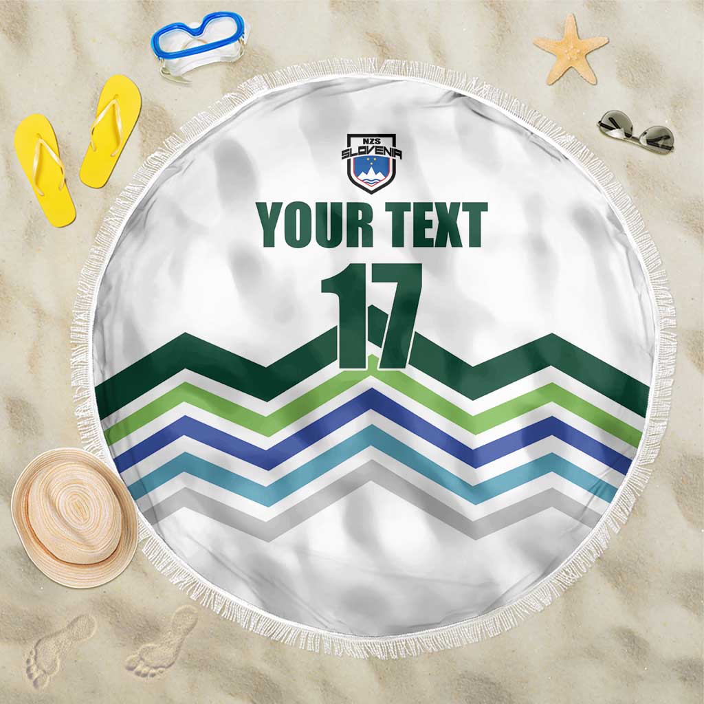 Custom Slovenia Football Beach Blanket Sporty Style