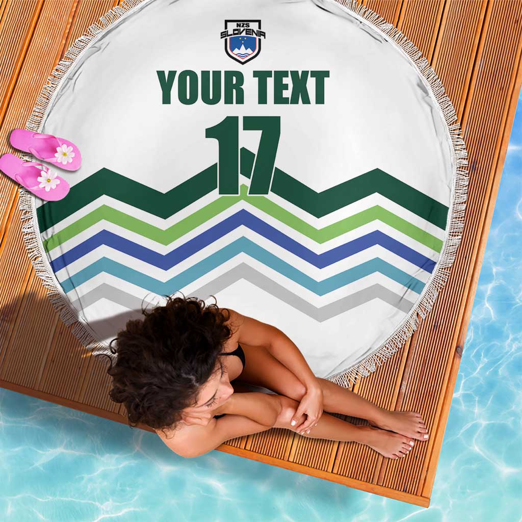 Custom Slovenia Football Beach Blanket Sporty Style