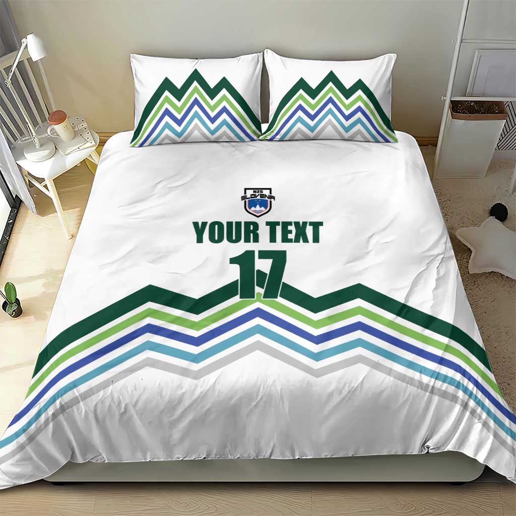 Custom Slovenia Football Bedding Set Sporty Style