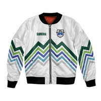 Custom Slovenia Football Bomber Jacket Sporty Style