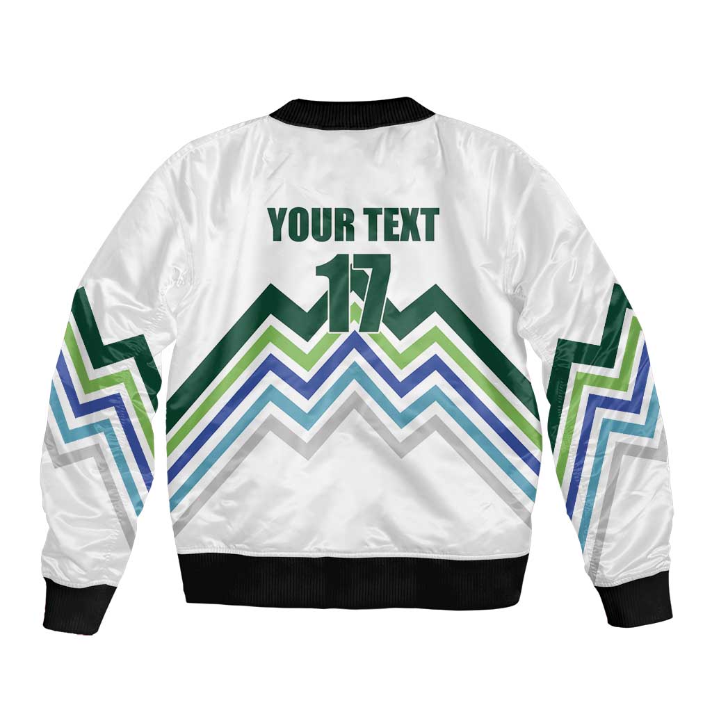 Custom Slovenia Football Bomber Jacket Sporty Style