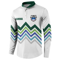 Custom Slovenia Football Button Sweatshirt Sporty Style