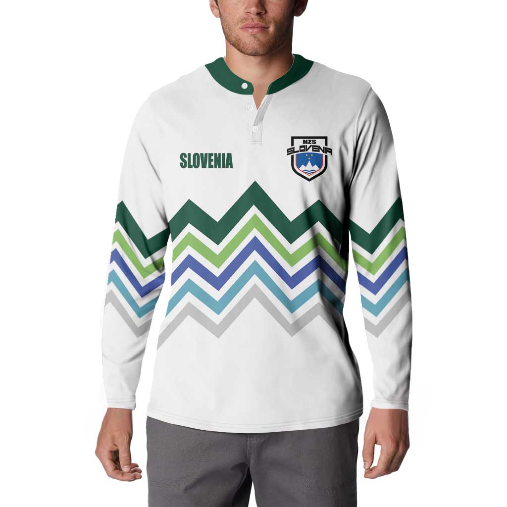 Custom Slovenia Football Button Sweatshirt Sporty Style