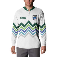 Custom Slovenia Football Button Sweatshirt Sporty Style