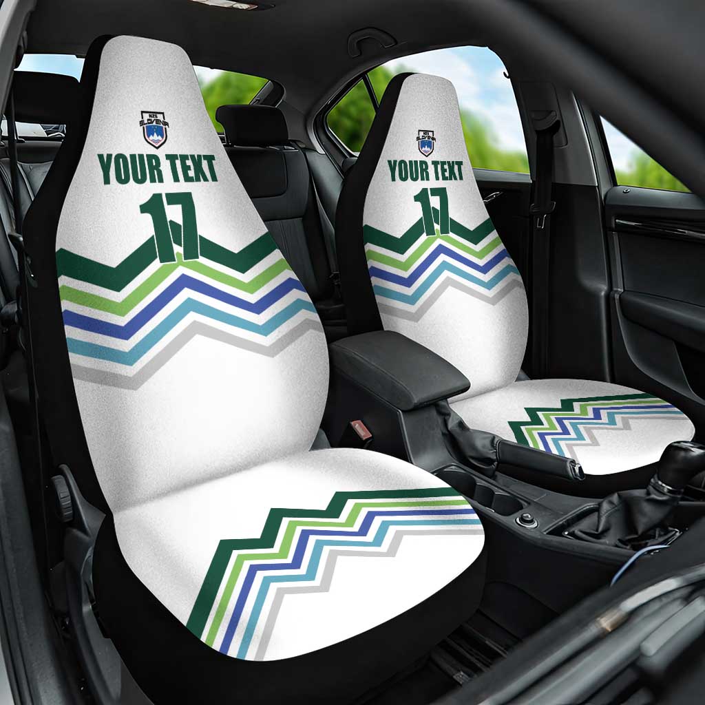 Custom Slovenia Football Car Seat Cover Sporty Style