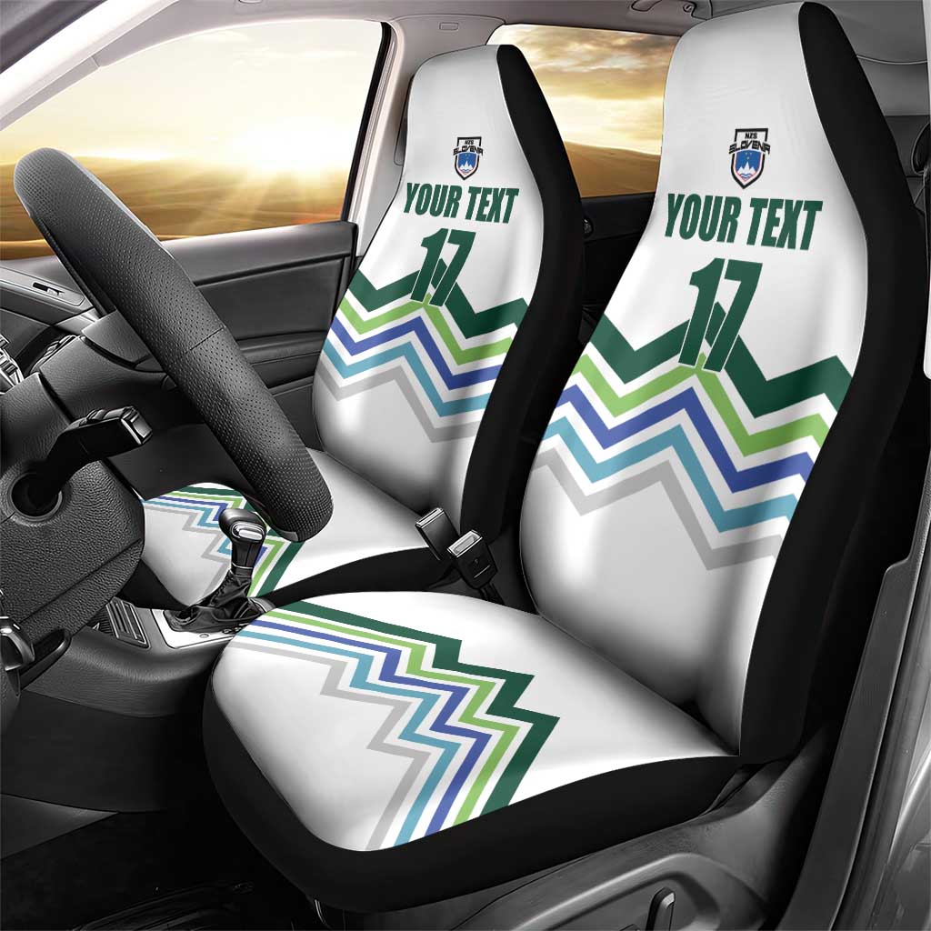Custom Slovenia Football Car Seat Cover Sporty Style