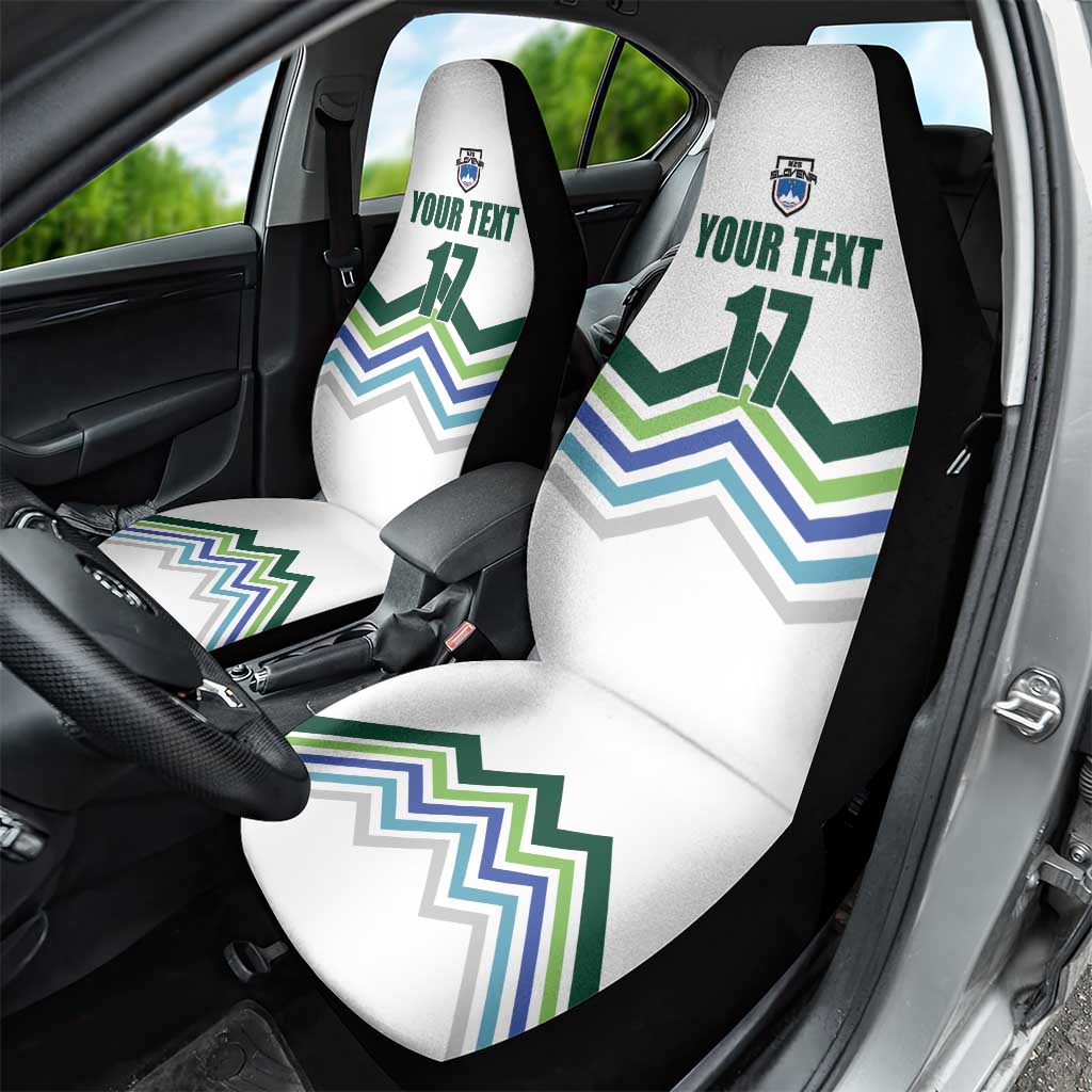 Custom Slovenia Football Car Seat Cover Sporty Style