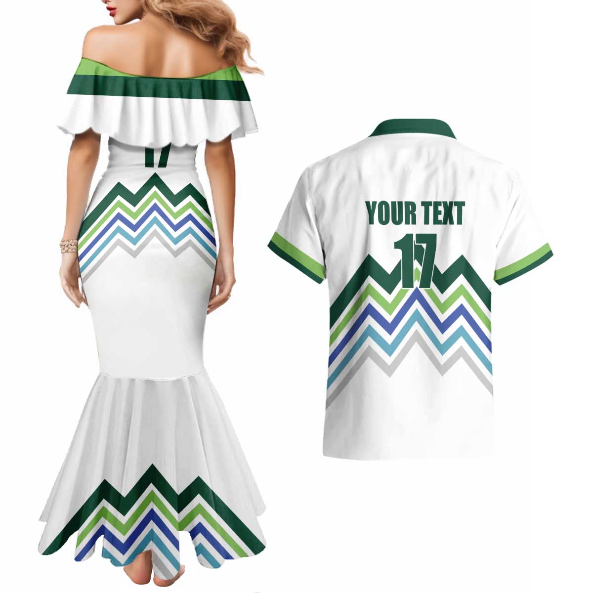 Custom Slovenia Football Couples Matching Mermaid Dress and Hawaiian Shirt Sporty Style