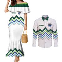 Custom Slovenia Football Couples Matching Mermaid Dress and Long Sleeve Button Shirt Sporty Style