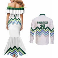 Custom Slovenia Football Couples Matching Mermaid Dress and Long Sleeve Button Shirt Sporty Style