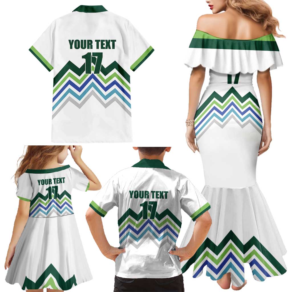 Custom Slovenia Football Family Matching Mermaid Dress and Hawaiian Shirt Sporty Style