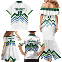 Custom Slovenia Football Family Matching Mermaid Dress and Hawaiian Shirt Sporty Style