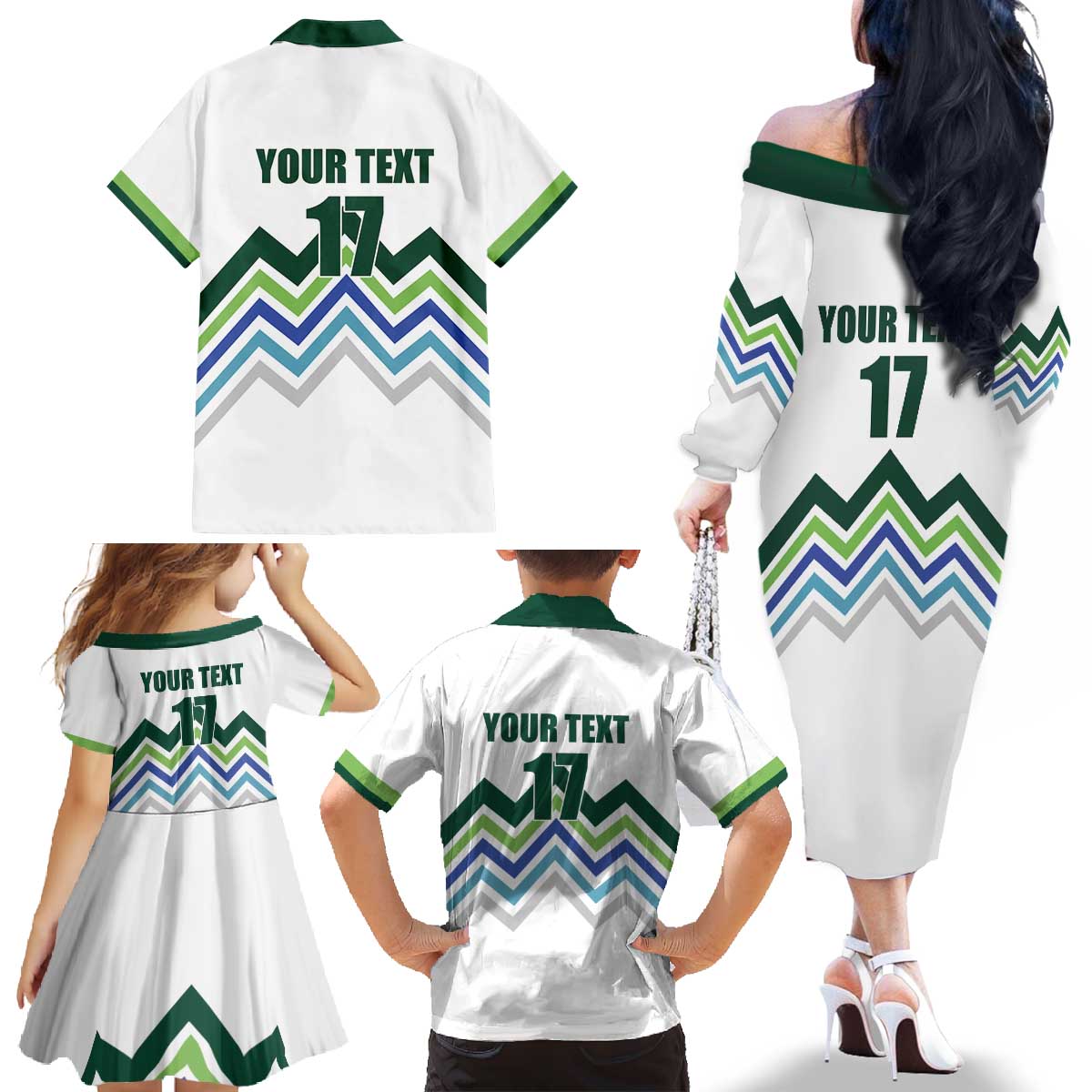 Custom Slovenia Football Family Matching Off The Shoulder Long Sleeve Dress and Hawaiian Shirt Sporty Style