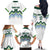 Custom Slovenia Football Family Matching Off The Shoulder Long Sleeve Dress and Hawaiian Shirt Sporty Style