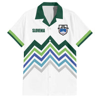 Custom Slovenia Football Family Matching Off The Shoulder Long Sleeve Dress and Hawaiian Shirt Sporty Style
