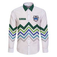Custom Slovenia Football Family Matching Off The Shoulder Long Sleeve Dress and Hawaiian Shirt Sporty Style