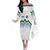 Custom Slovenia Football Family Matching Off The Shoulder Long Sleeve Dress and Hawaiian Shirt Sporty Style