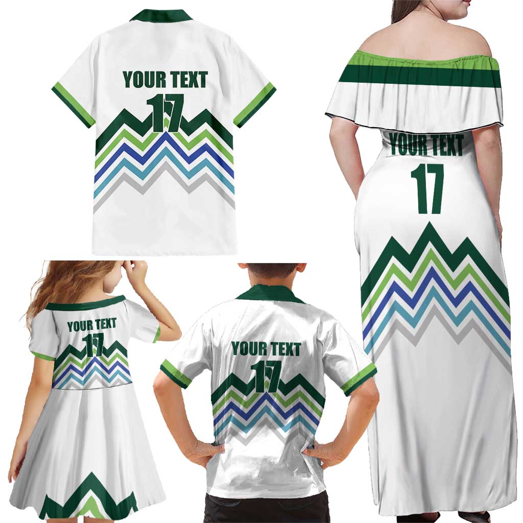 Custom Slovenia Football Family Matching Off Shoulder Maxi Dress and Hawaiian Shirt Sporty Style