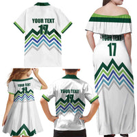 Custom Slovenia Football Family Matching Off Shoulder Maxi Dress and Hawaiian Shirt Sporty Style