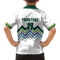 Custom Slovenia Football Family Matching Off Shoulder Short Dress and Hawaiian Shirt Sporty Style