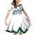 Custom Slovenia Football Family Matching Off Shoulder Short Dress and Hawaiian Shirt Sporty Style