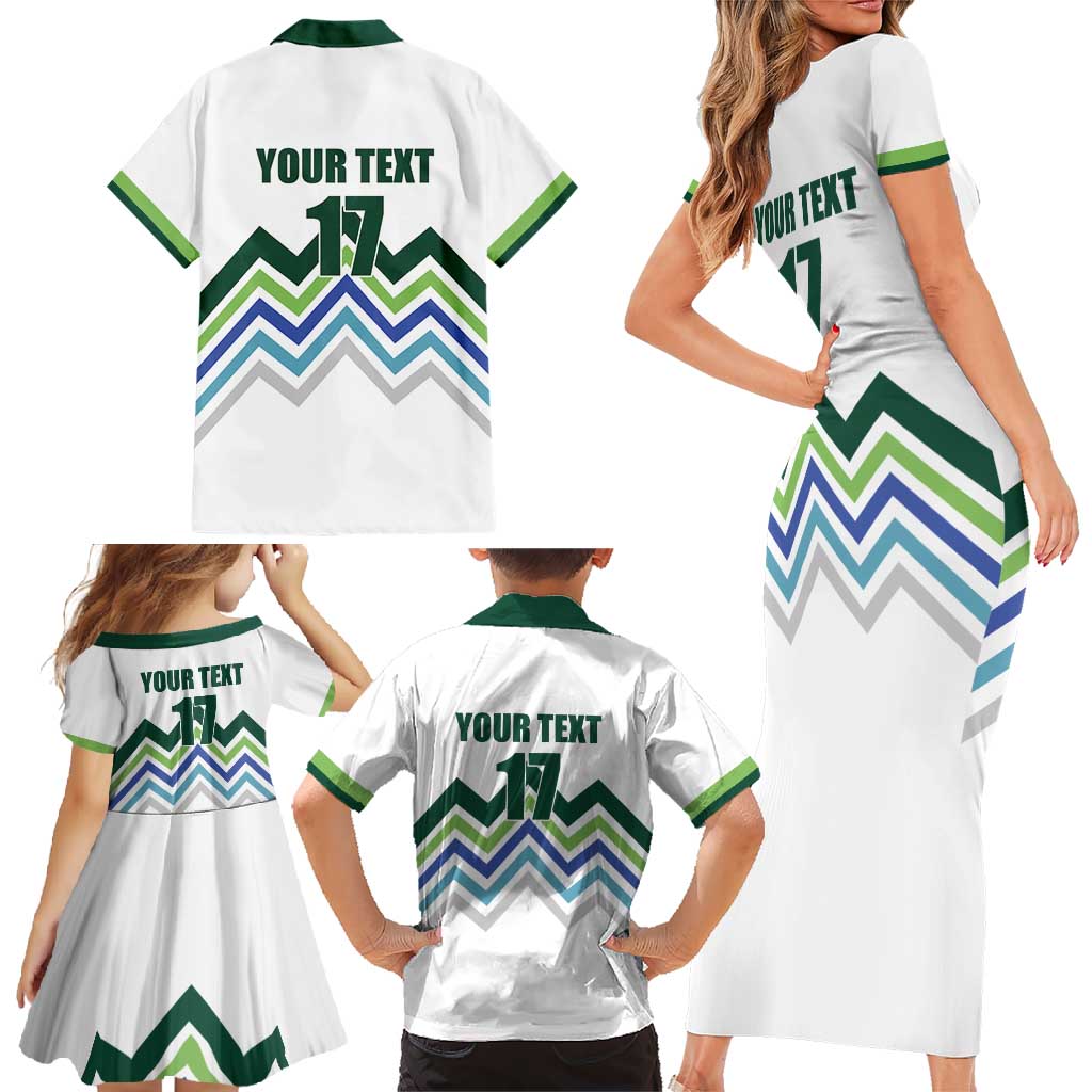 Custom Slovenia Football Family Matching Short Sleeve Bodycon Dress and Hawaiian Shirt Sporty Style