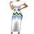 Custom Slovenia Football Family Matching Short Sleeve Bodycon Dress and Hawaiian Shirt Sporty Style