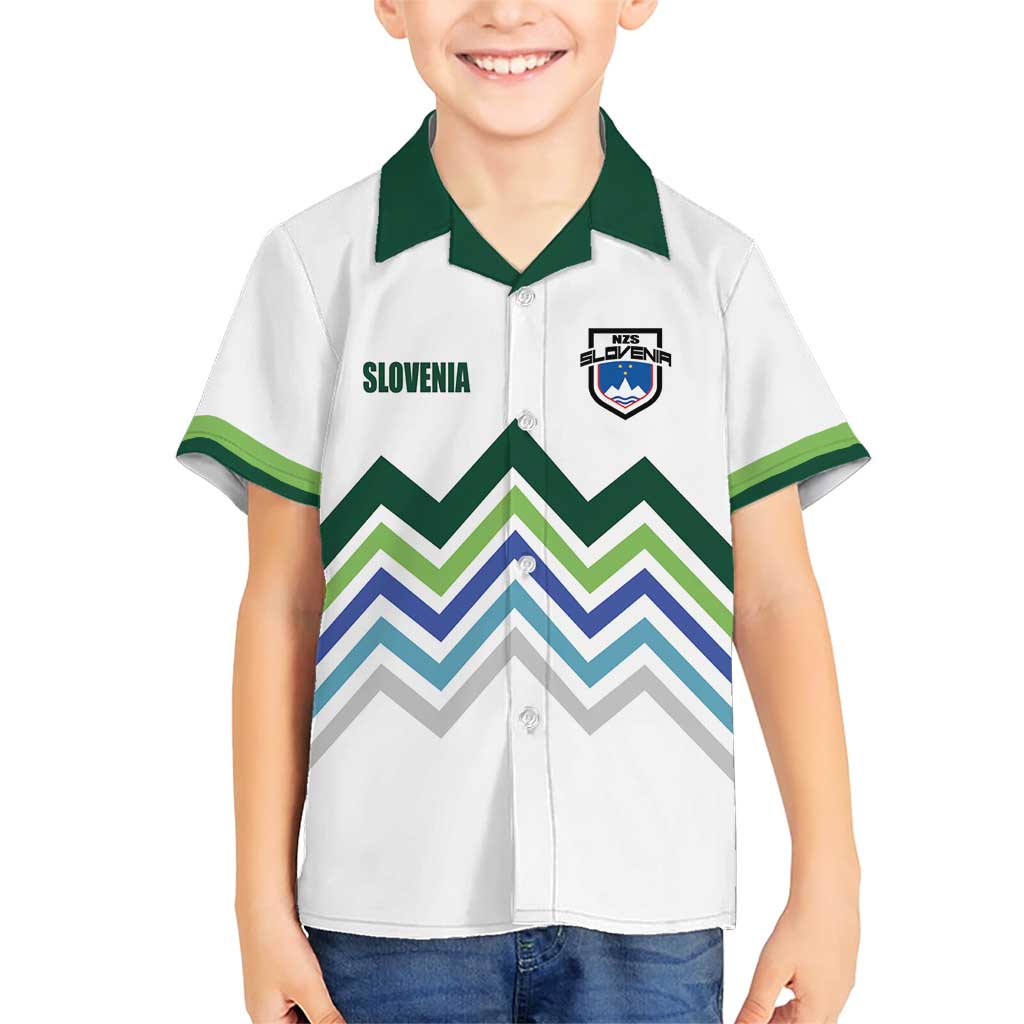 Custom Slovenia Football Family Matching Short Sleeve Bodycon Dress and Hawaiian Shirt Sporty Style