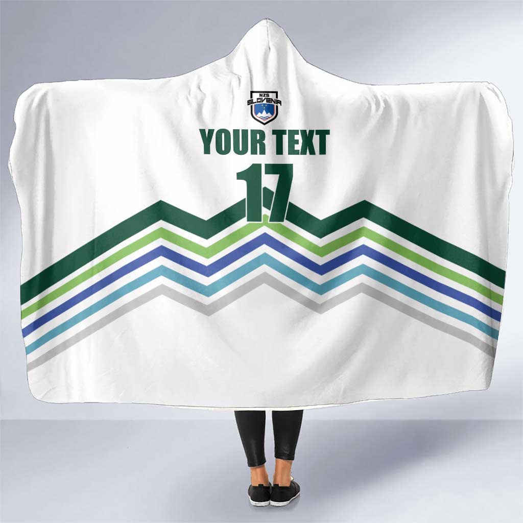 Custom Slovenia Football Hooded Blanket Sporty Style