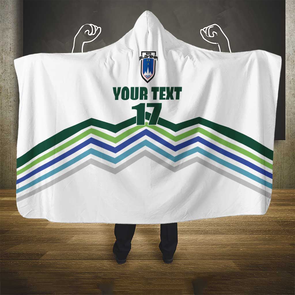 Custom Slovenia Football Hooded Blanket Sporty Style