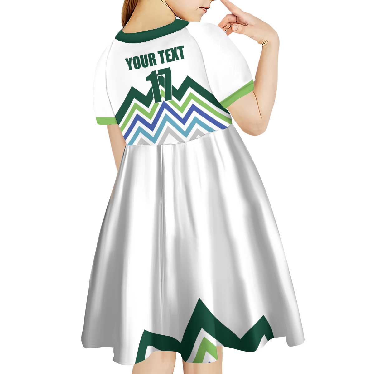 Custom Slovenia Football Kid Short Sleeve Dress Sporty Style