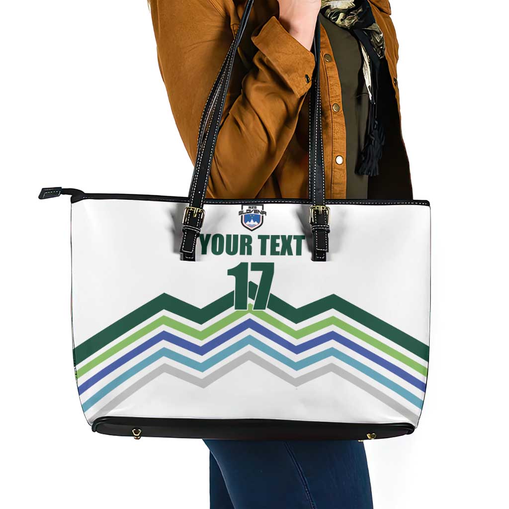 Custom Slovenia Football Leather Tote Bag Sporty Style