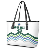 Custom Slovenia Football Leather Tote Bag Sporty Style