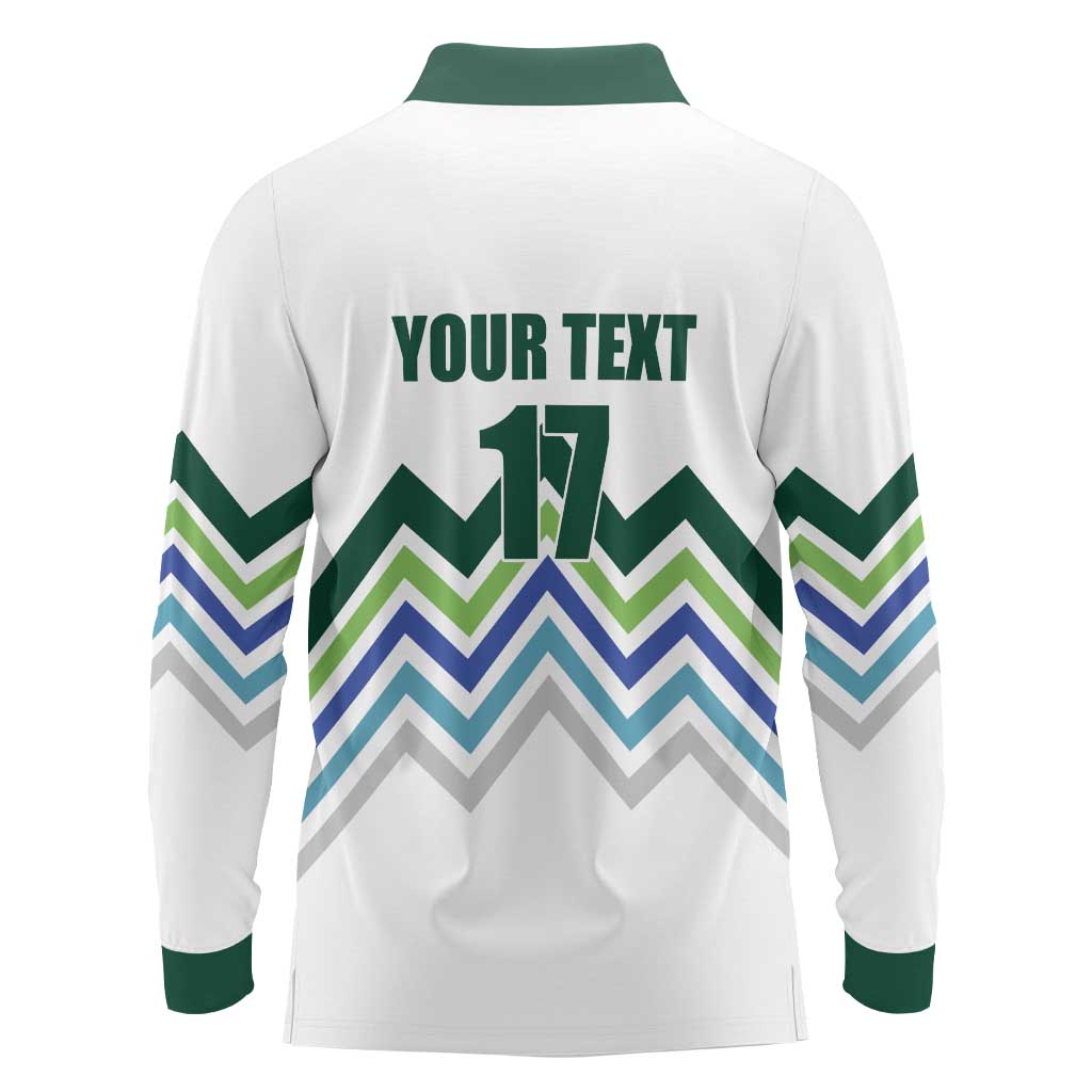 Custom Slovenia Football Long Sleeve Polo Shirt Sporty Style