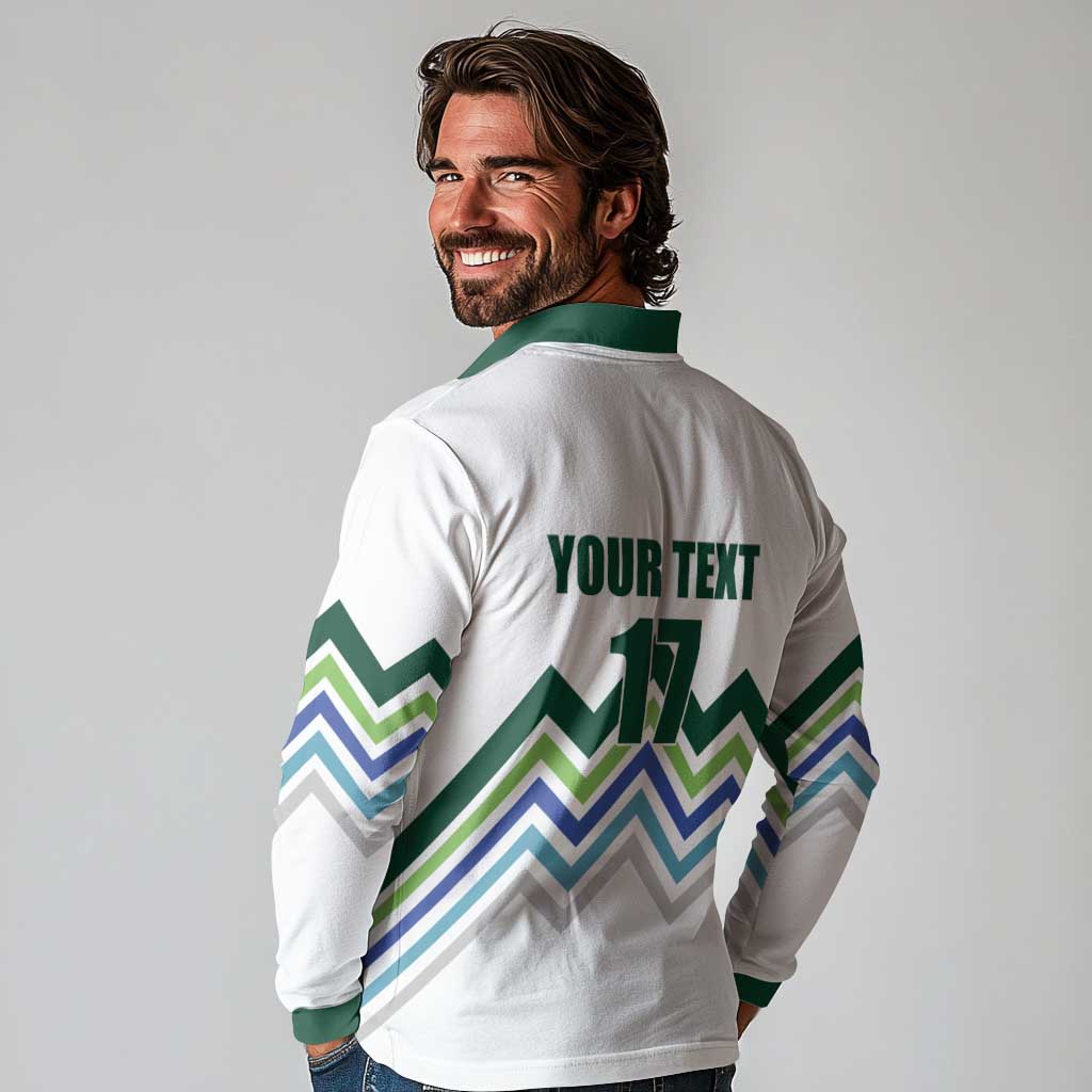 Custom Slovenia Football Long Sleeve Polo Shirt Sporty Style