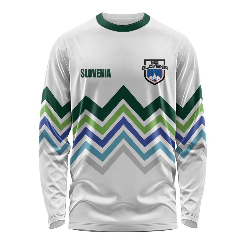 Custom Slovenia Football Long Sleeve Shirt Sporty Style