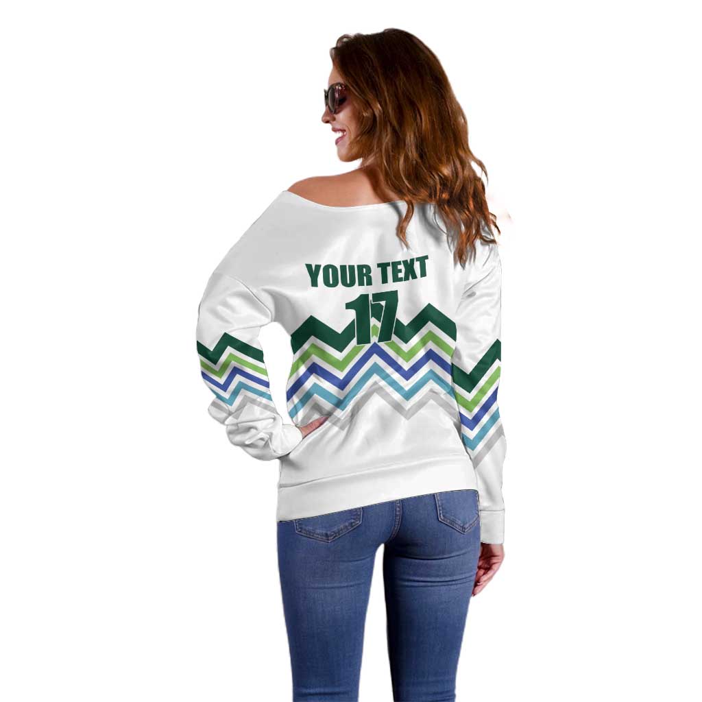 Custom Slovenia Football Off Shoulder Sweater Sporty Style