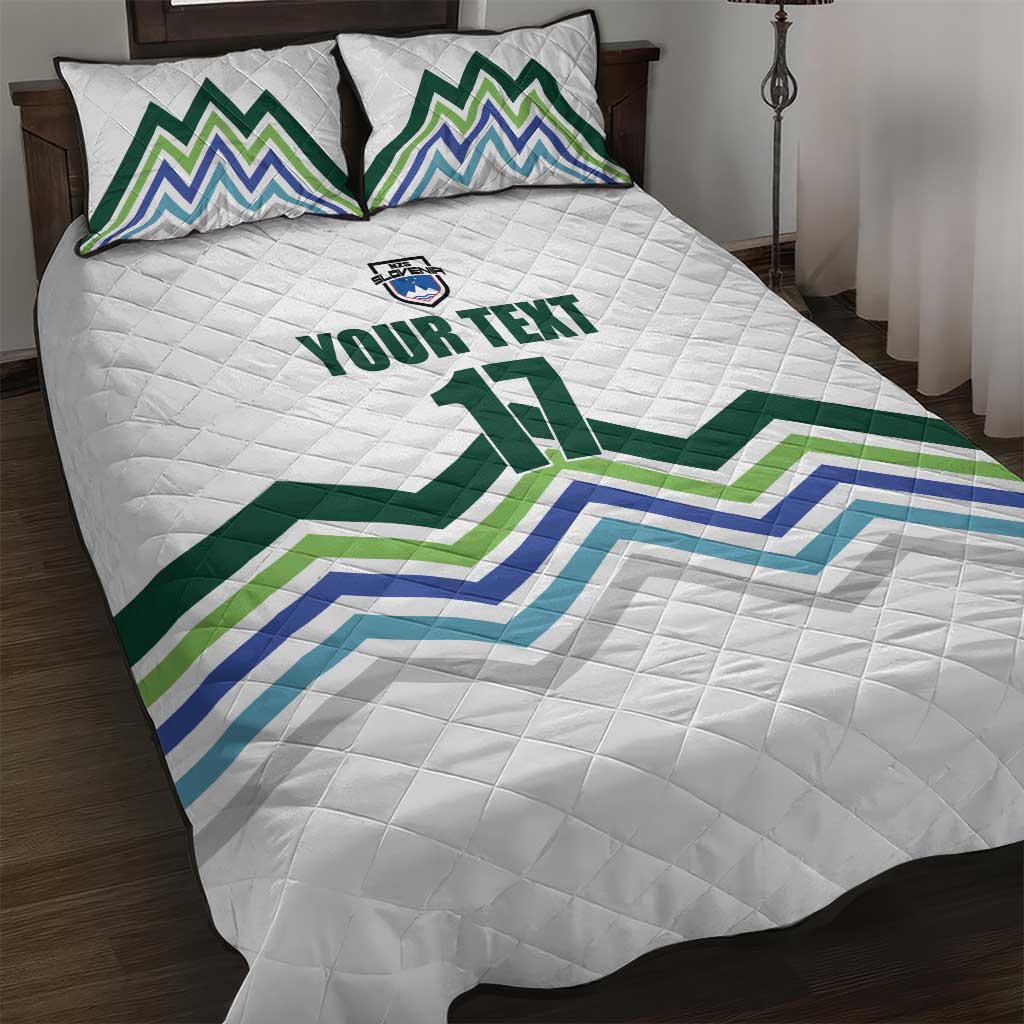 Custom Slovenia Football Quilt Bed Set Sporty Style
