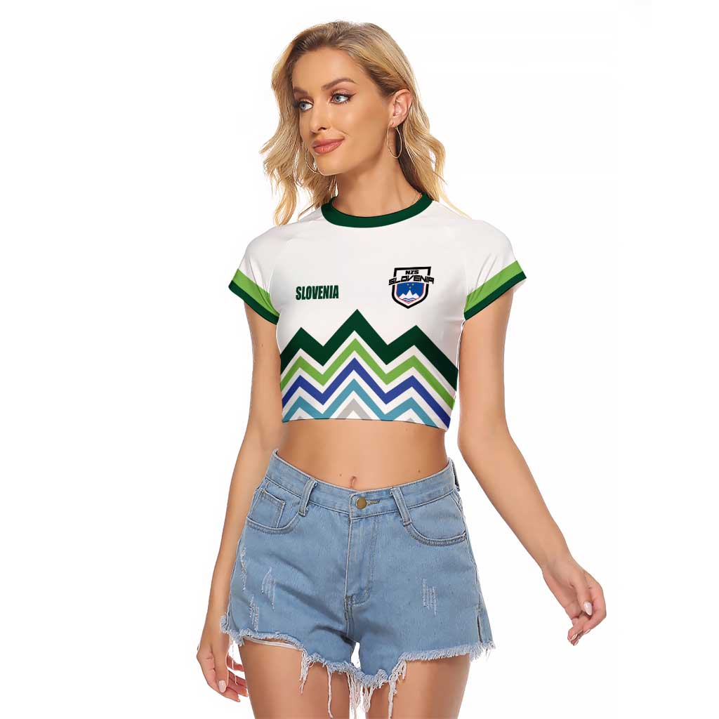 Custom Slovenia Football Raglan Cropped T Shirt Sporty Style