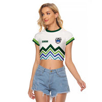 Custom Slovenia Football Raglan Cropped T Shirt Sporty Style