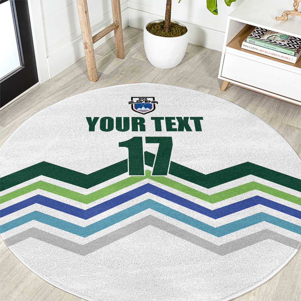 Custom Slovenia Football Round Carpet Sporty Style