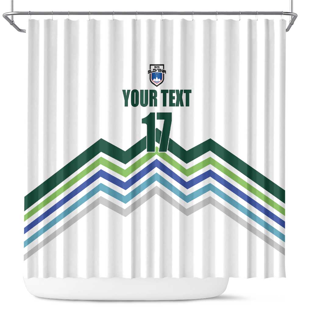 Custom Slovenia Football Shower Curtain Sporty Style