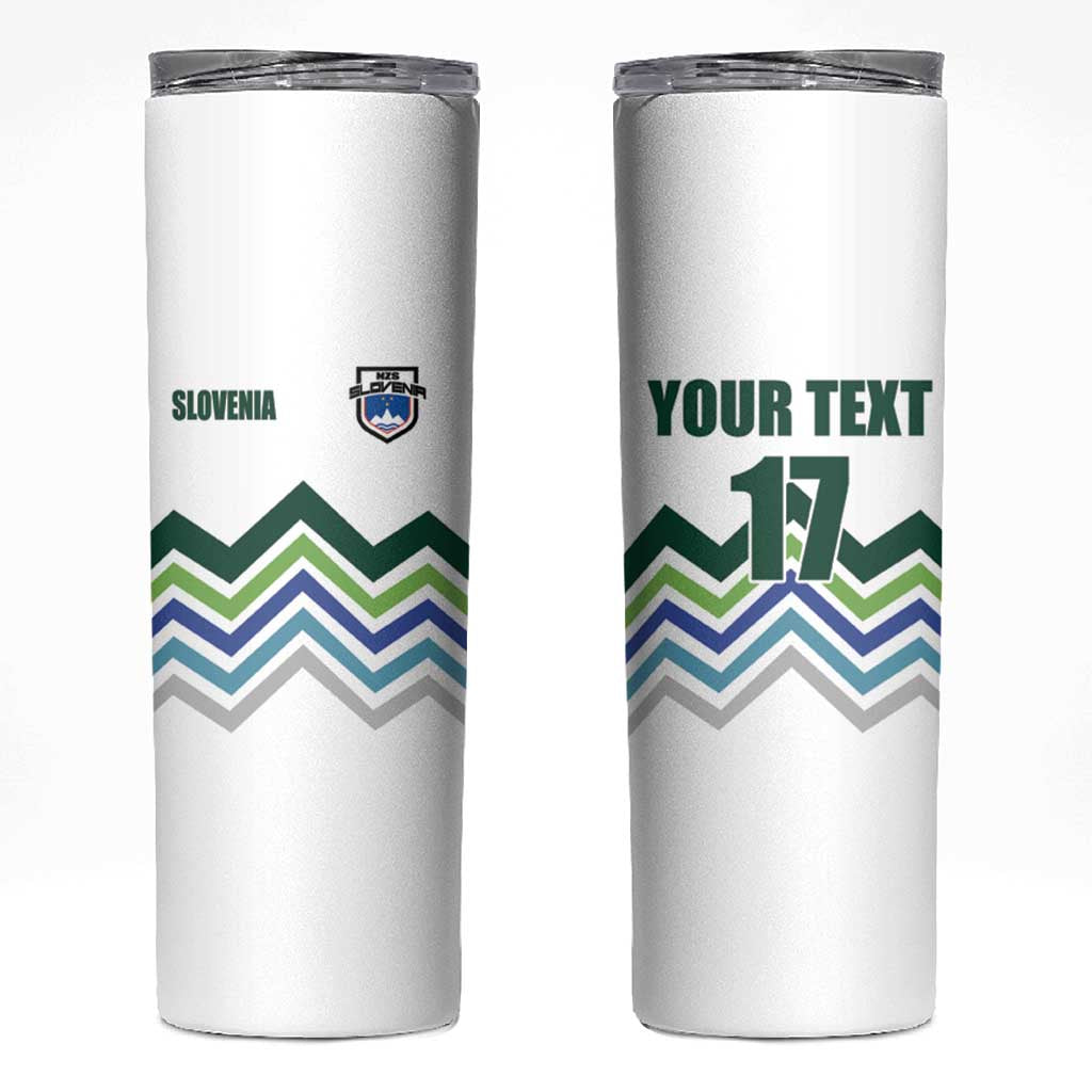 Custom Slovenia Football Skinny Tumbler Sporty Style