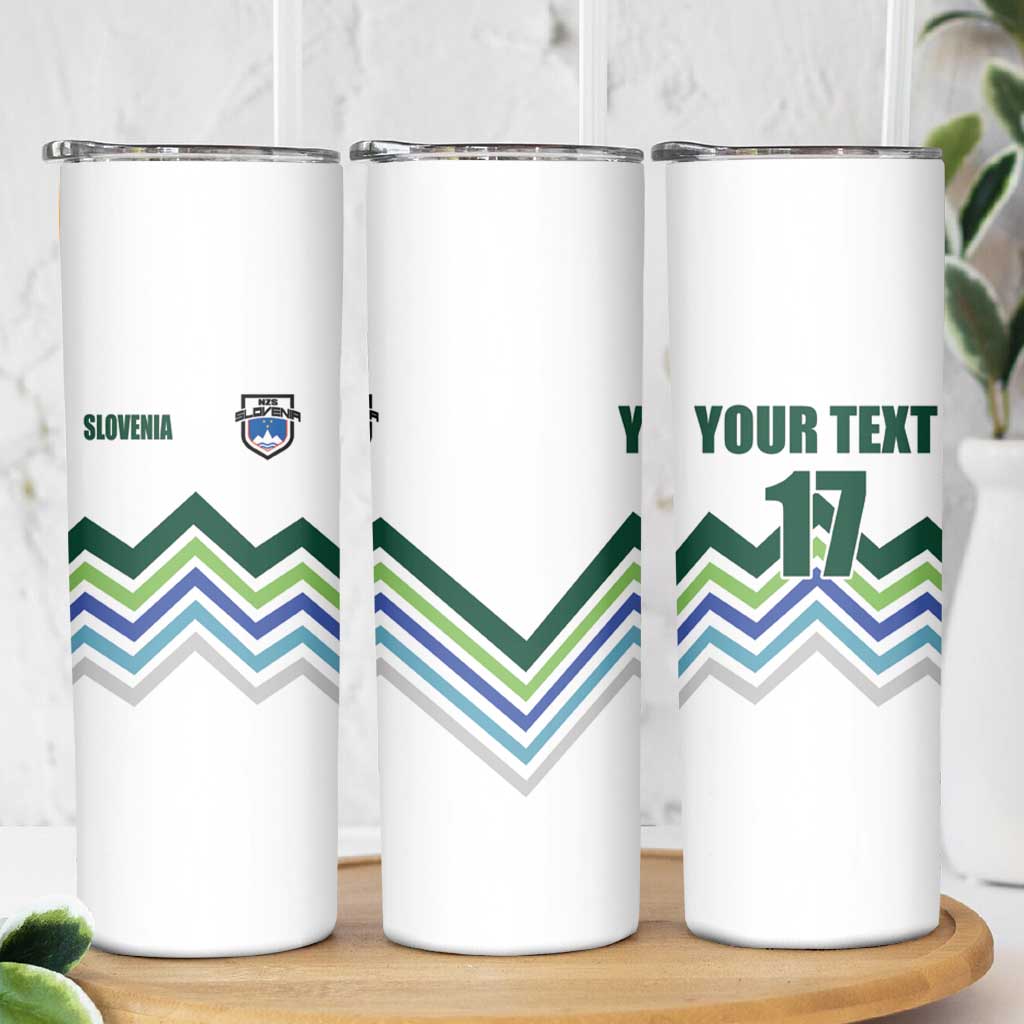Custom Slovenia Football Skinny Tumbler Sporty Style