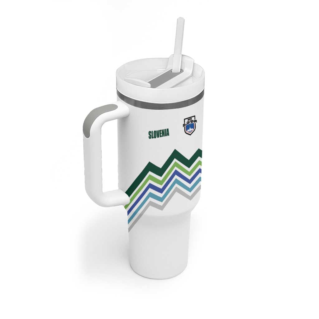 Custom Slovenia Football Tumbler With Handle Sporty Style